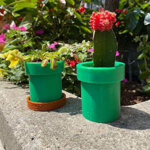 Super Mario Inspired Pipe Planters. Perfect for Succulent and Venus Fly Traps. Makes a perfect accent to any Garden, works great with Cacti.