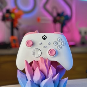 Crystal Geode Controller Stand for PS5, Xbox, Switch | 3D Printed Gaming Desk Accessory | Gamer Gift | 12 Colours
