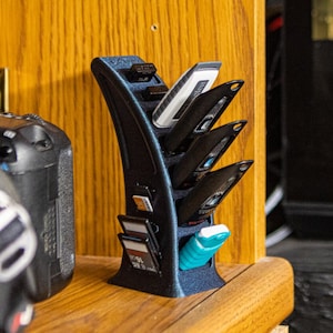 USB and Flash Drive Holder | Organize Desks and Work Areas | Holds combinations of SD Cards and USB Sticks | Multiple Colors available.