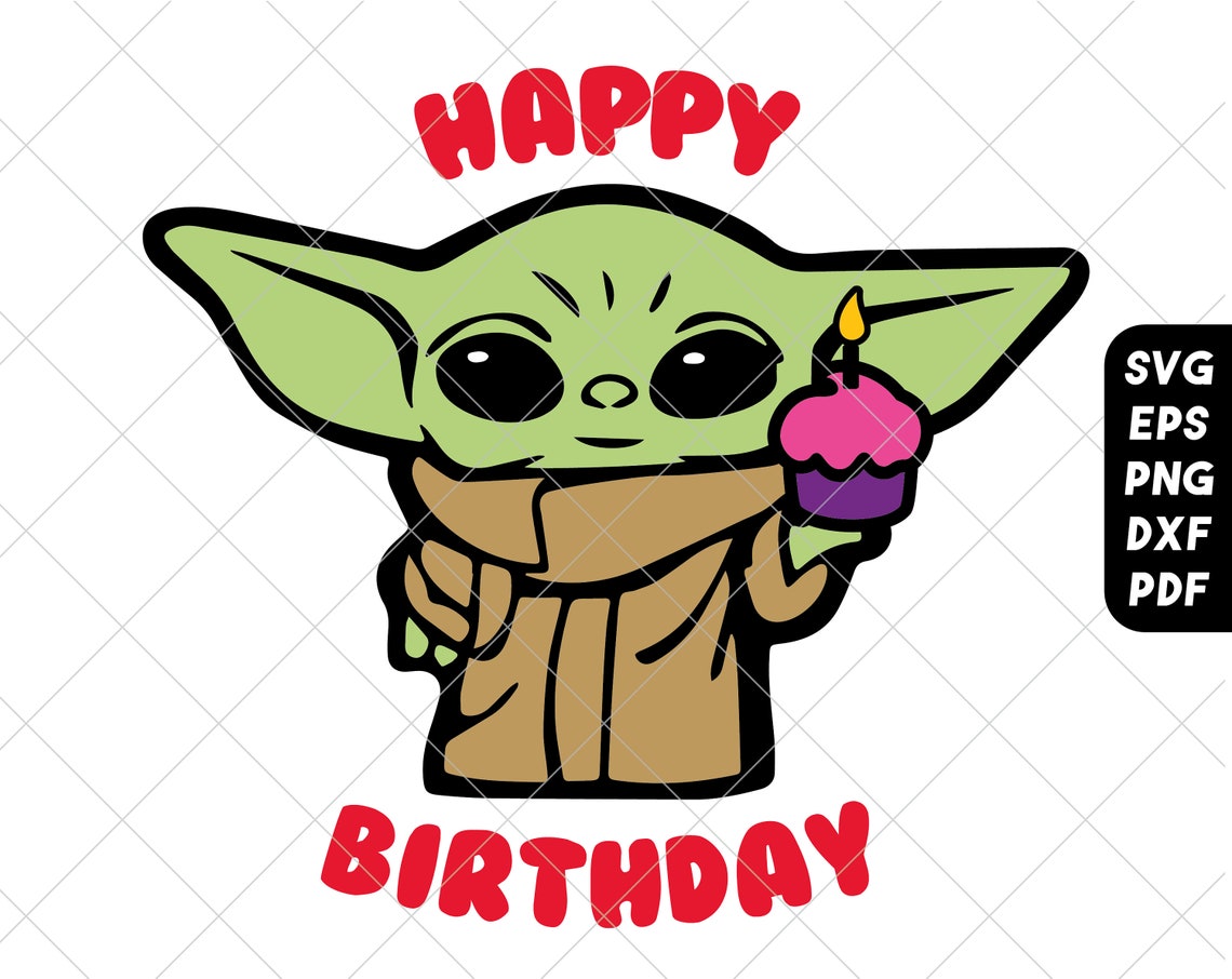 Baby Yoda Birthday SVG