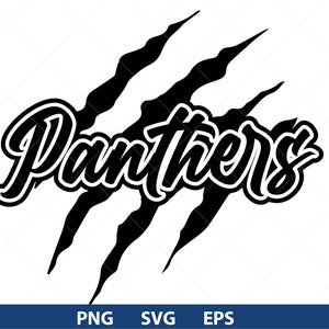 Panters SVG PNG EPS slash klauwmerk kraspoot go panter gesneden ontwerpbestand cricut sportteam