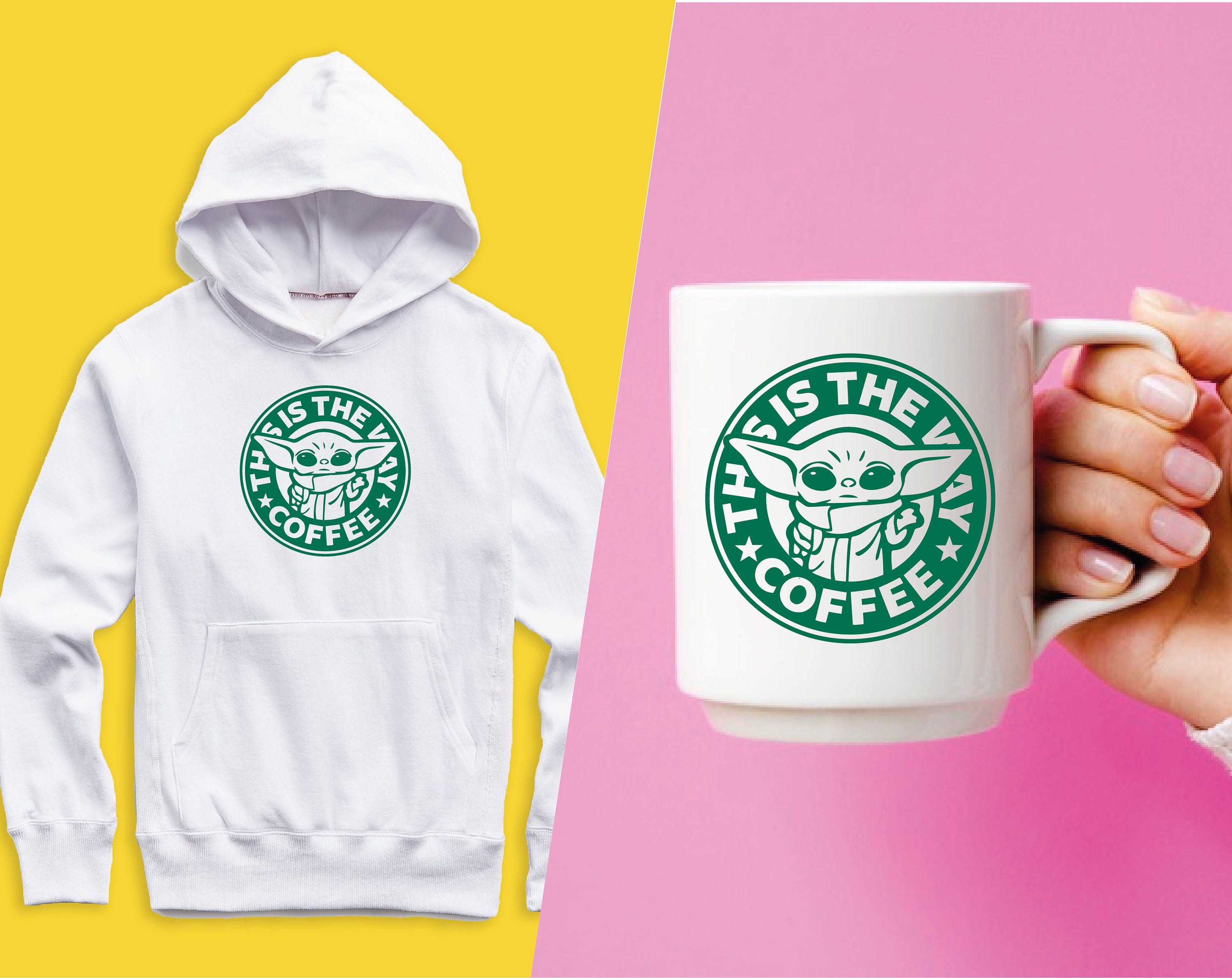 Cuanto Cuestan Las Tazas De Starbucks Bebé Yoda SVG Grogu SVG Starbucks taza de café Cricut Cut - Etsy México