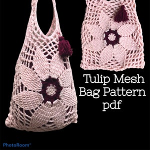 tulip crochet bolsa