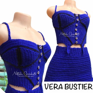 vera bustier strap top. crochet corset top