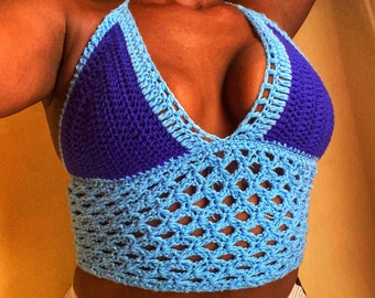 Open Shell Stitch Halter top