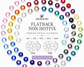 Swarovski Flatback Crystals Non Hotfix (2058 & 2088)
