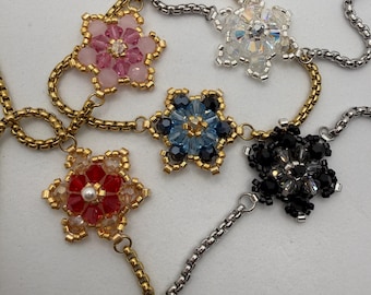 Hand-sewed Genuine Austriac Crystal Star Bracelet