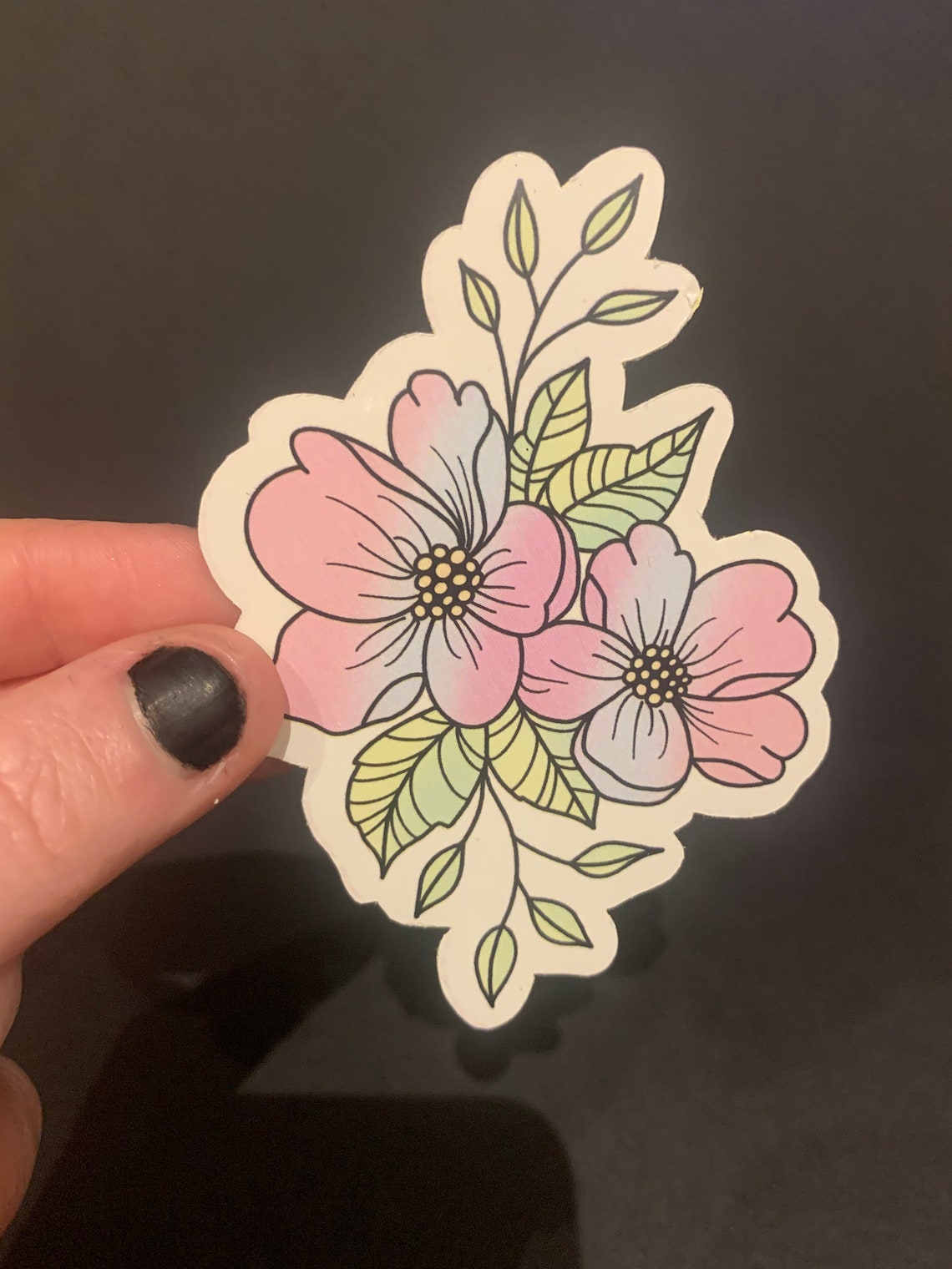 Pastel Flowers Sticker Etsy