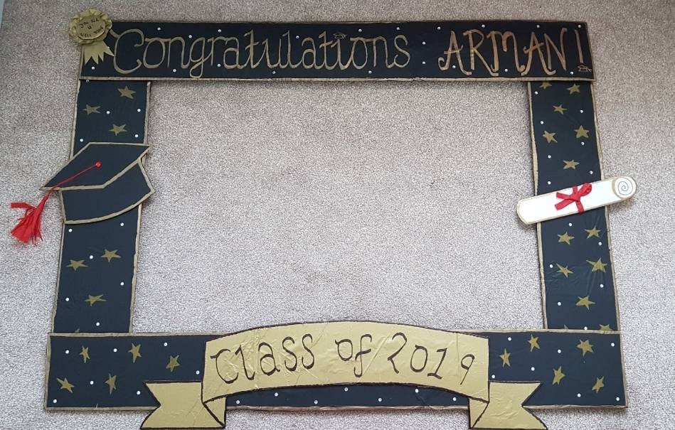 Custom made Graduation selfie frame including props | Etsy