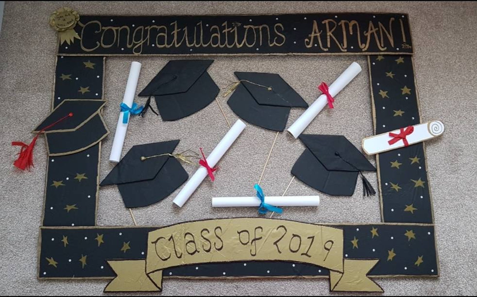 Custom made Graduation selfie frame including props Etsy