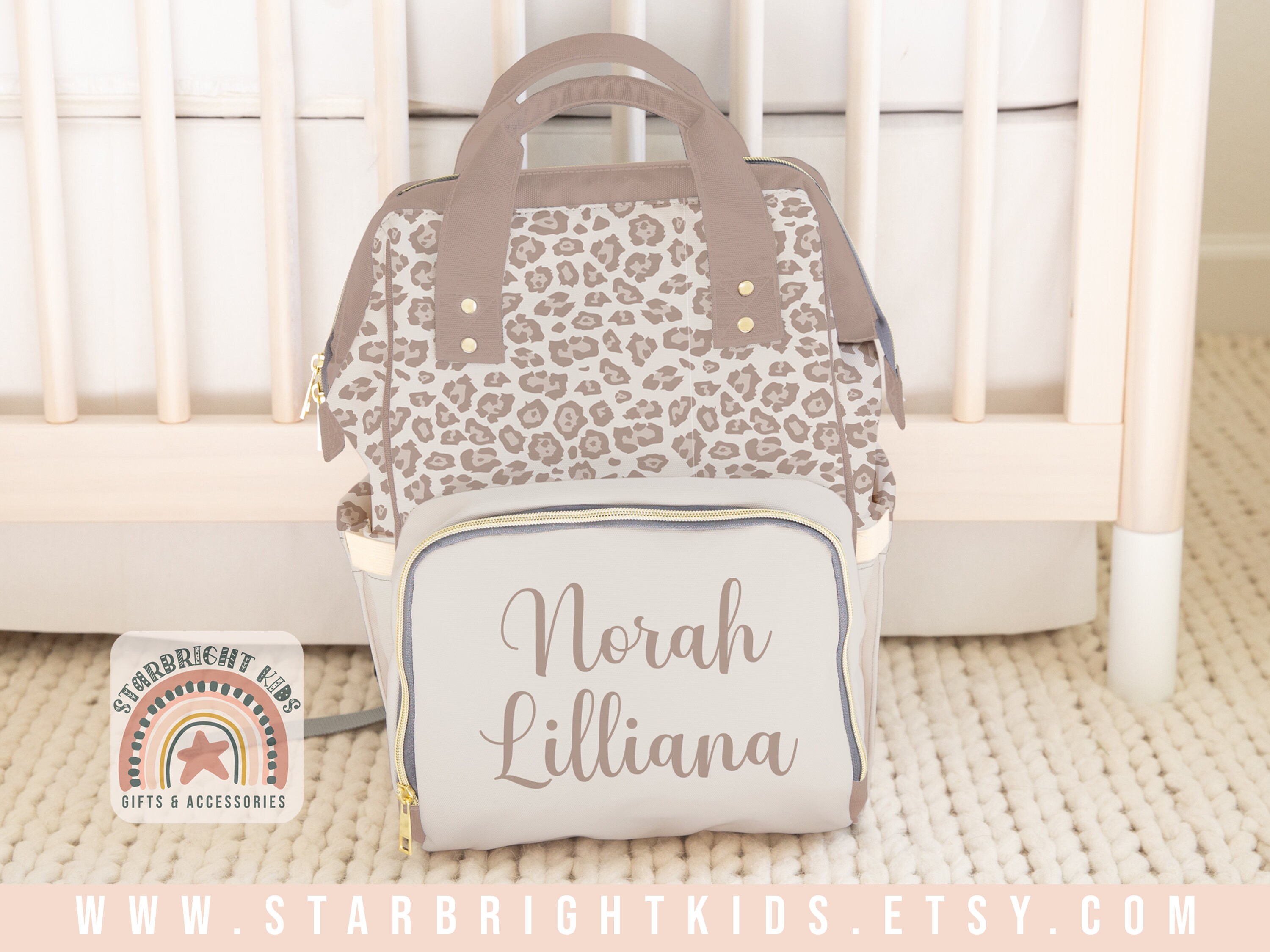 leopard diaper bag backpack