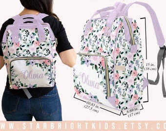 coral diaper bag backpack