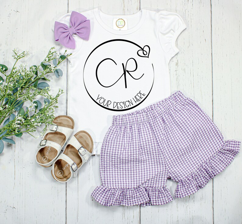 Blanks Boutique Girls Ruffle Mockup Etsy