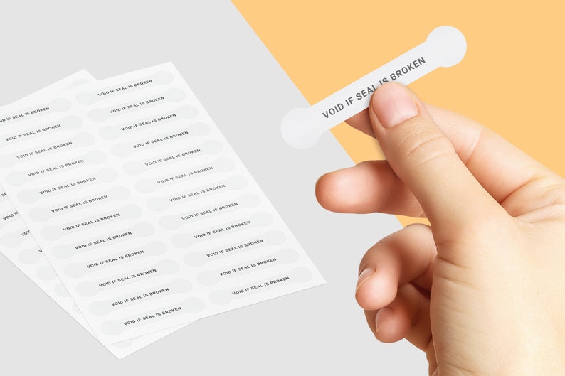 24 Void If Seal Is Broken Labels In Sheets Seal Label Etsy
