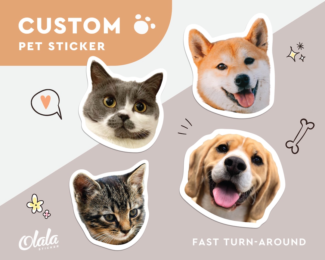 Pets Rectangular Note Sticker Custom Pet Sticker Personalized Waterproof Pet - Etsy