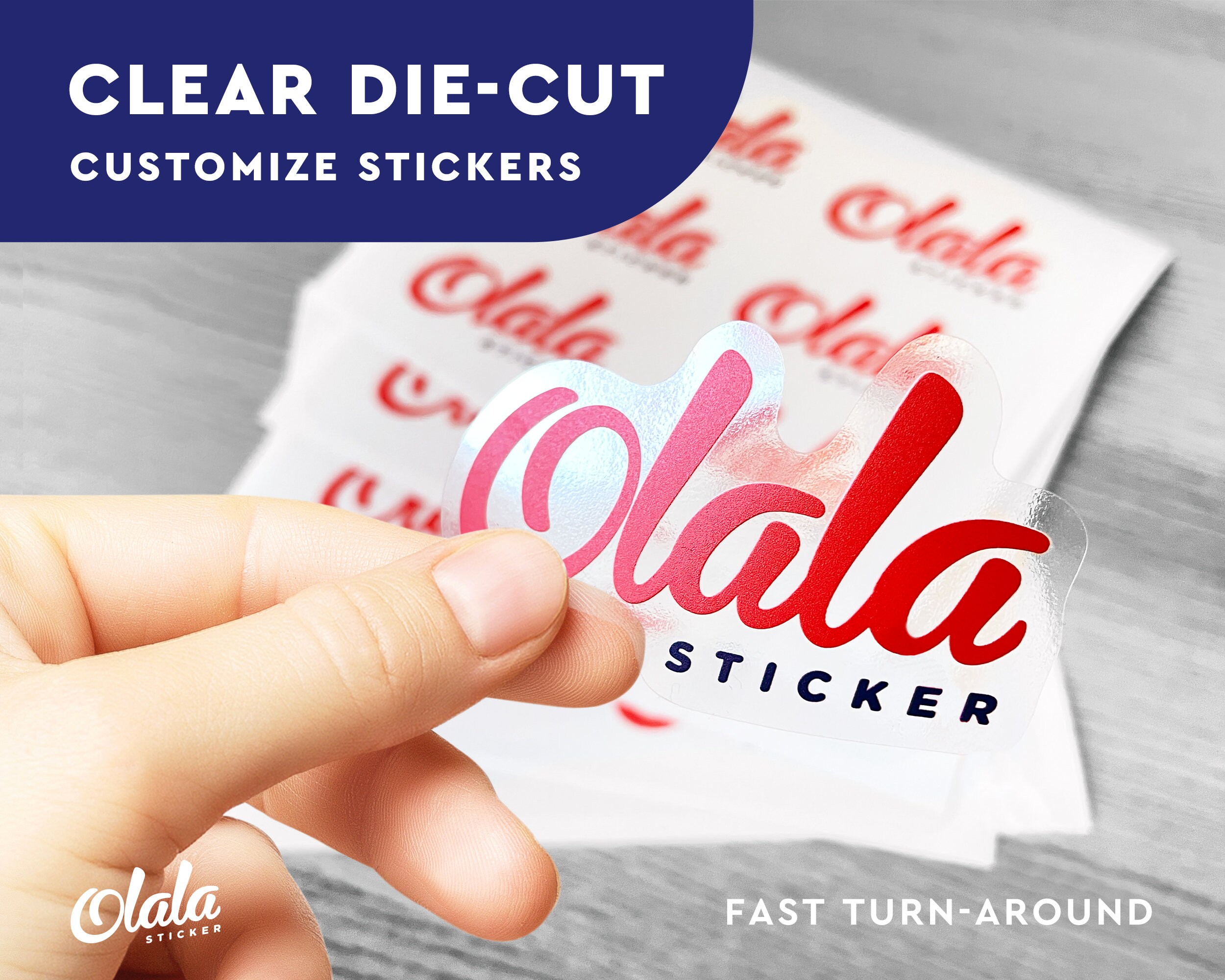 100 Custom Clear Die Cut Stickers Waterproof Clear Vinyl - Etsy