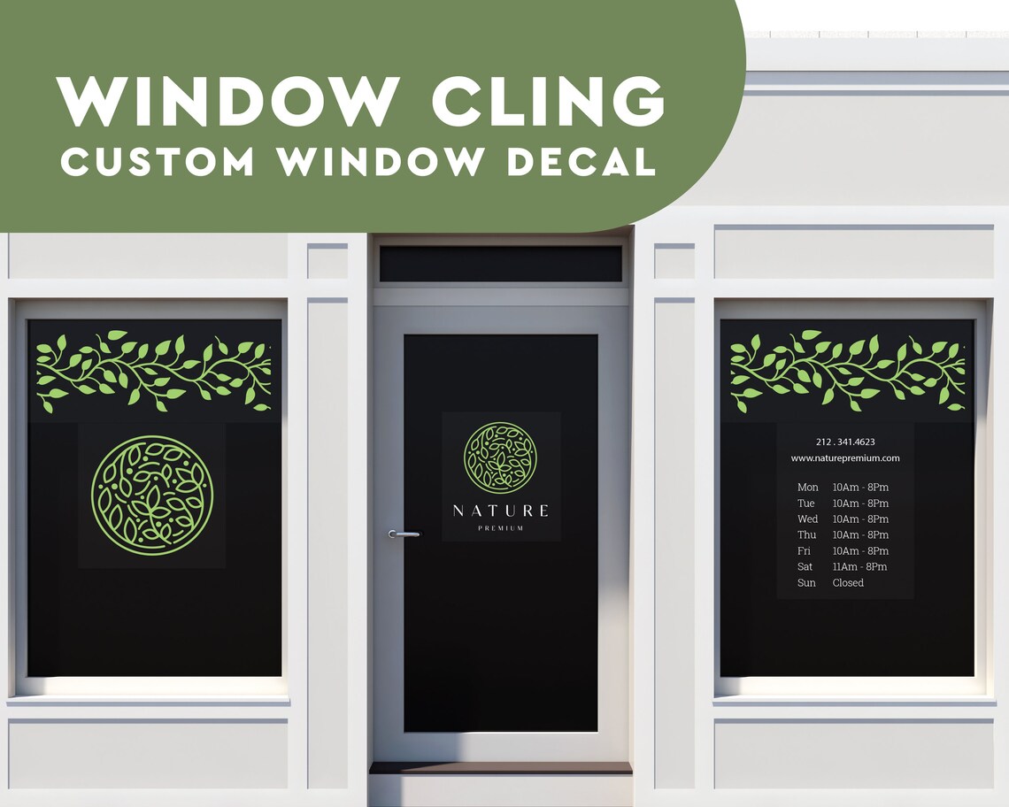 Custom Window Cling Custom Storefront Window Decals Etsy