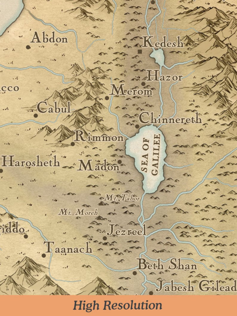 Bible Map of Israel in Judges Time, Israel in the Time of Judges Joshua