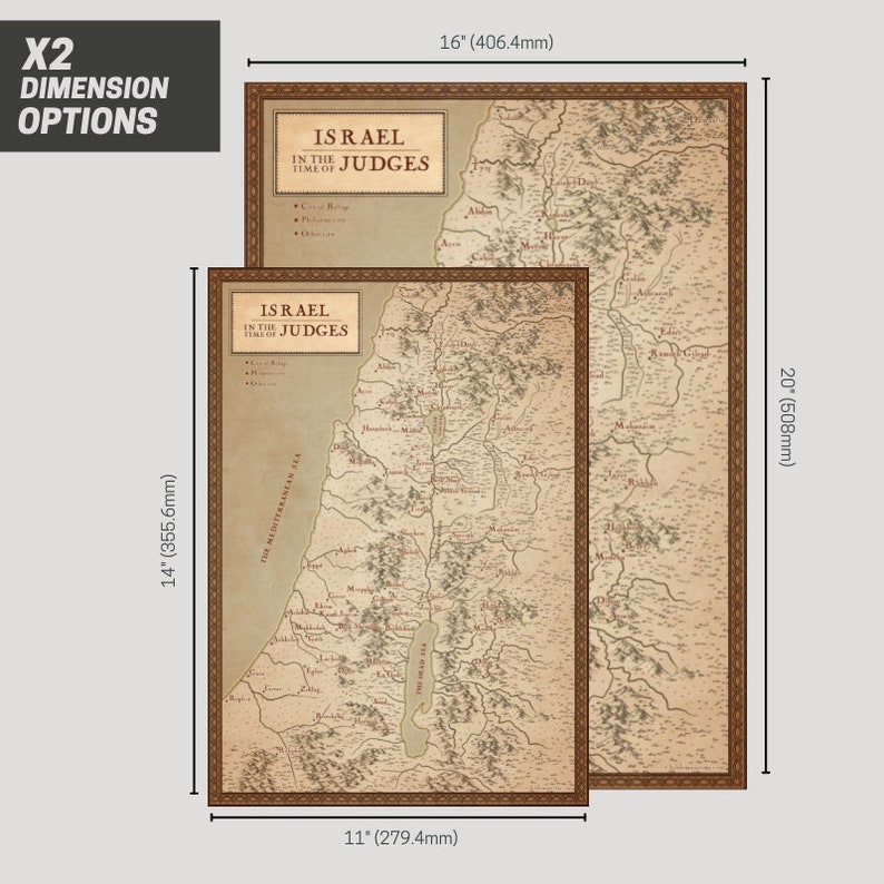 Bible Map of Israel in Judges Time, Israel in the Time of Judges Joshua ...