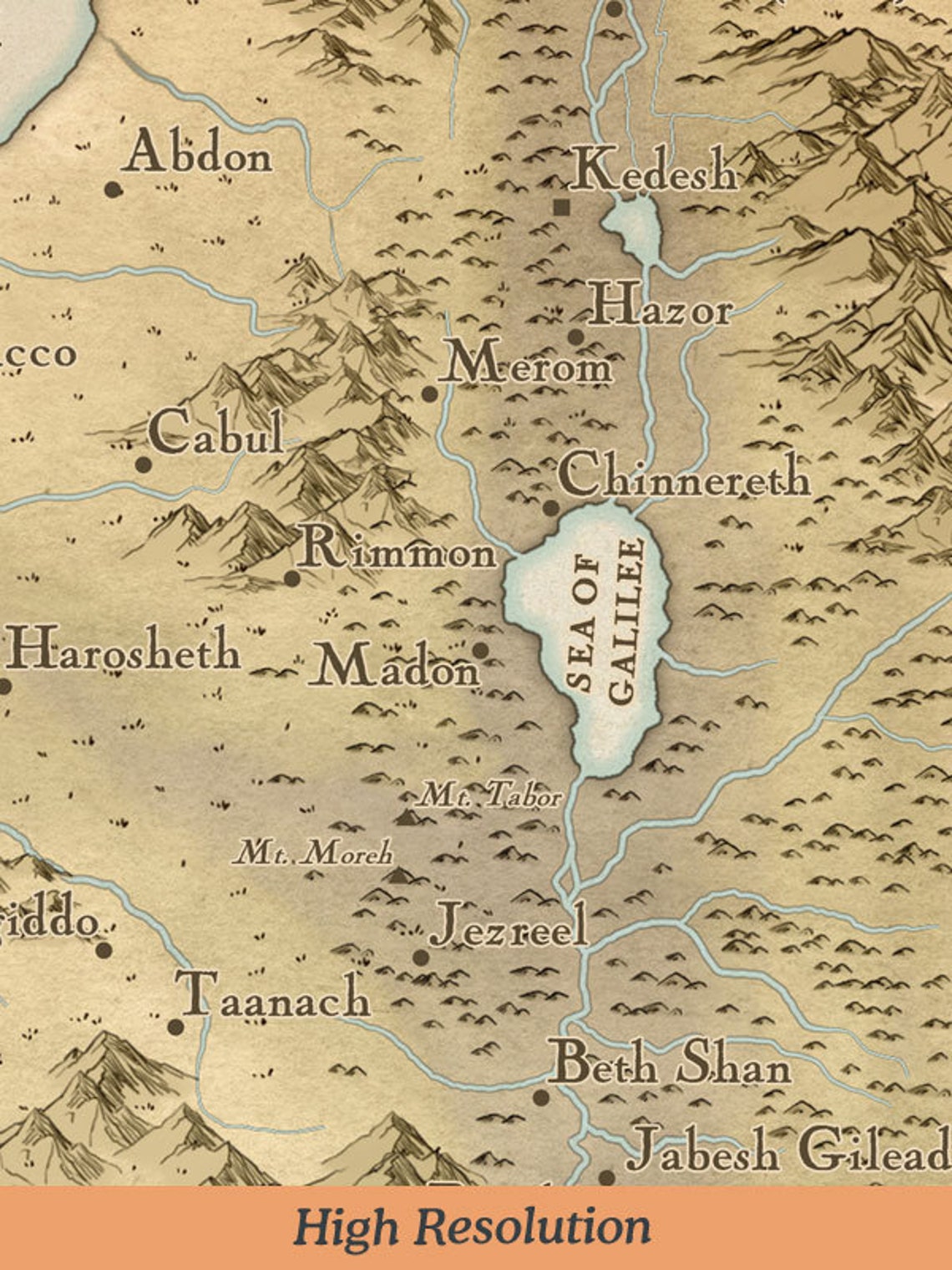 Bible Map of Israel in Judges time Israel in the time of | Etsy