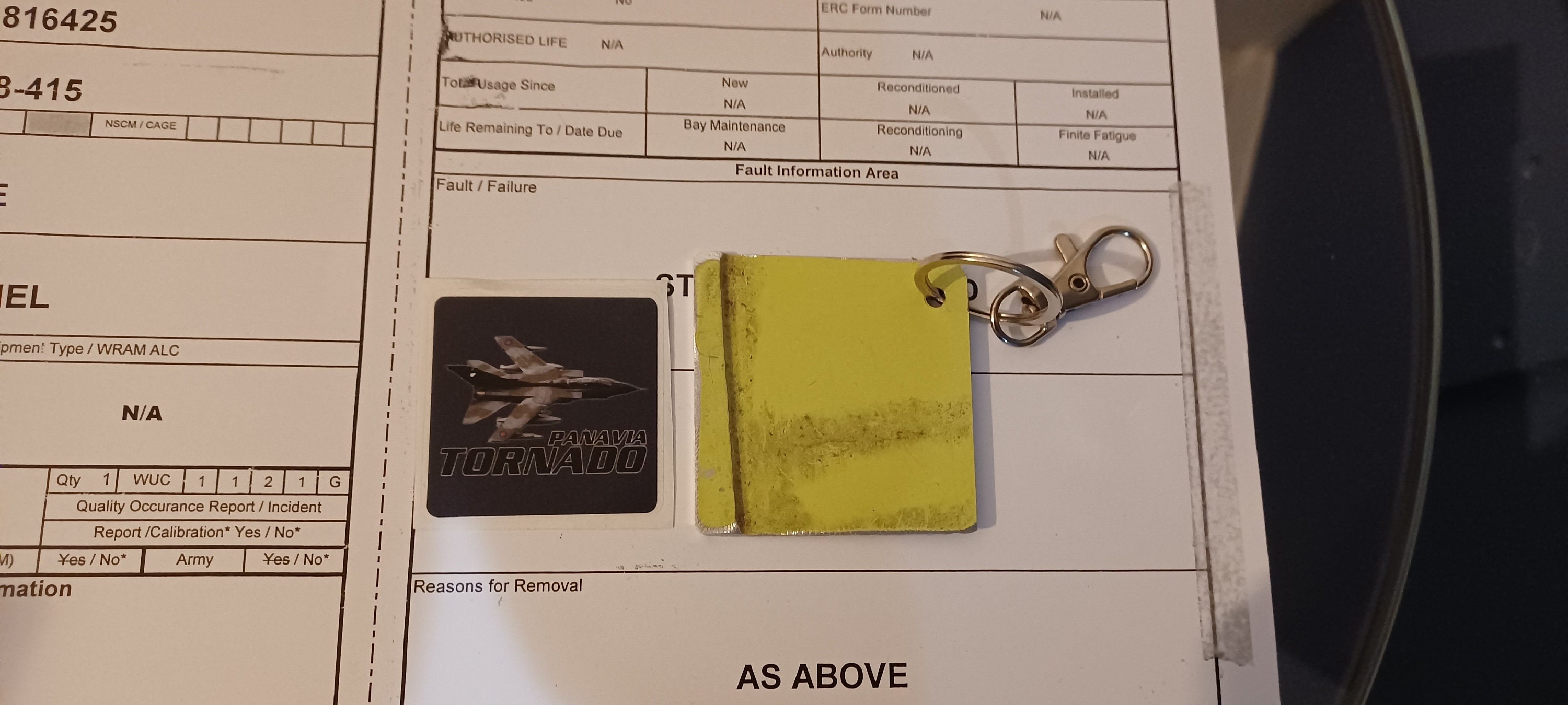 RAF Fighter Jet Aircraft Panavia Tornado GR4 ZD744 Skin Fuselage Key ...