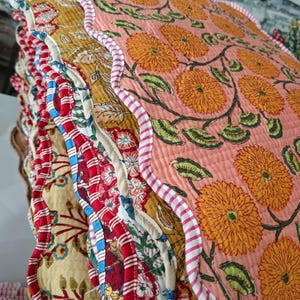 Tovagliette con stampa a blocchi uniche, lotto di pezzi, tovagliette Boho, tovagliette con stampa a blocchi in cotone, nuove tovagliette con stampa a blocchi, tovagliette con stampa floreale per matrimoni