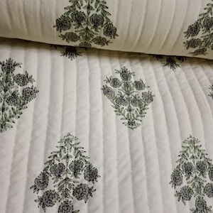 Indian Jaipuri Quilt, Floral Razai Cotton Handmade Quilt, Couch Spread, Bed Comforter, Anokhi Design, Boho Bohemian, Cotton Filling