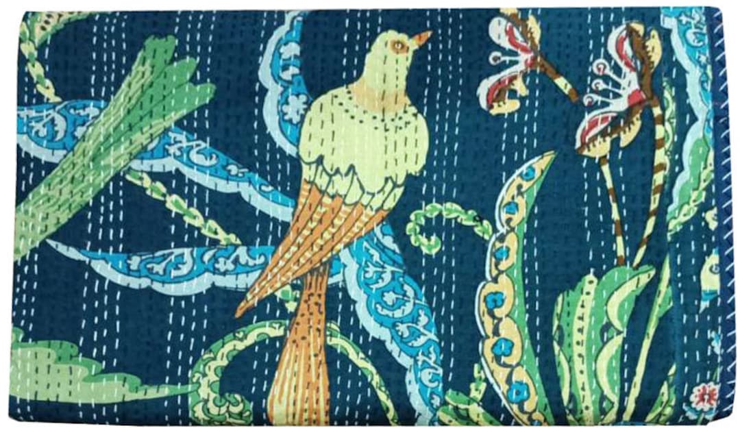 Edredón Kantha Indiano Reversible: Arte Hecho Colcha Para Todas Las Edades Y Estaciones