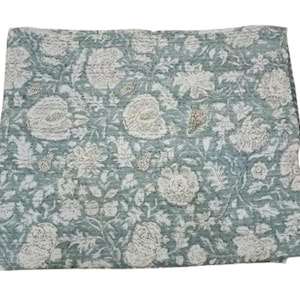 Colcha Kantha com estampa floral indiana, cobertor Kantha, manta, Kantha, colcha costurada à mão, colcha individual/duplo/king size feita à mão