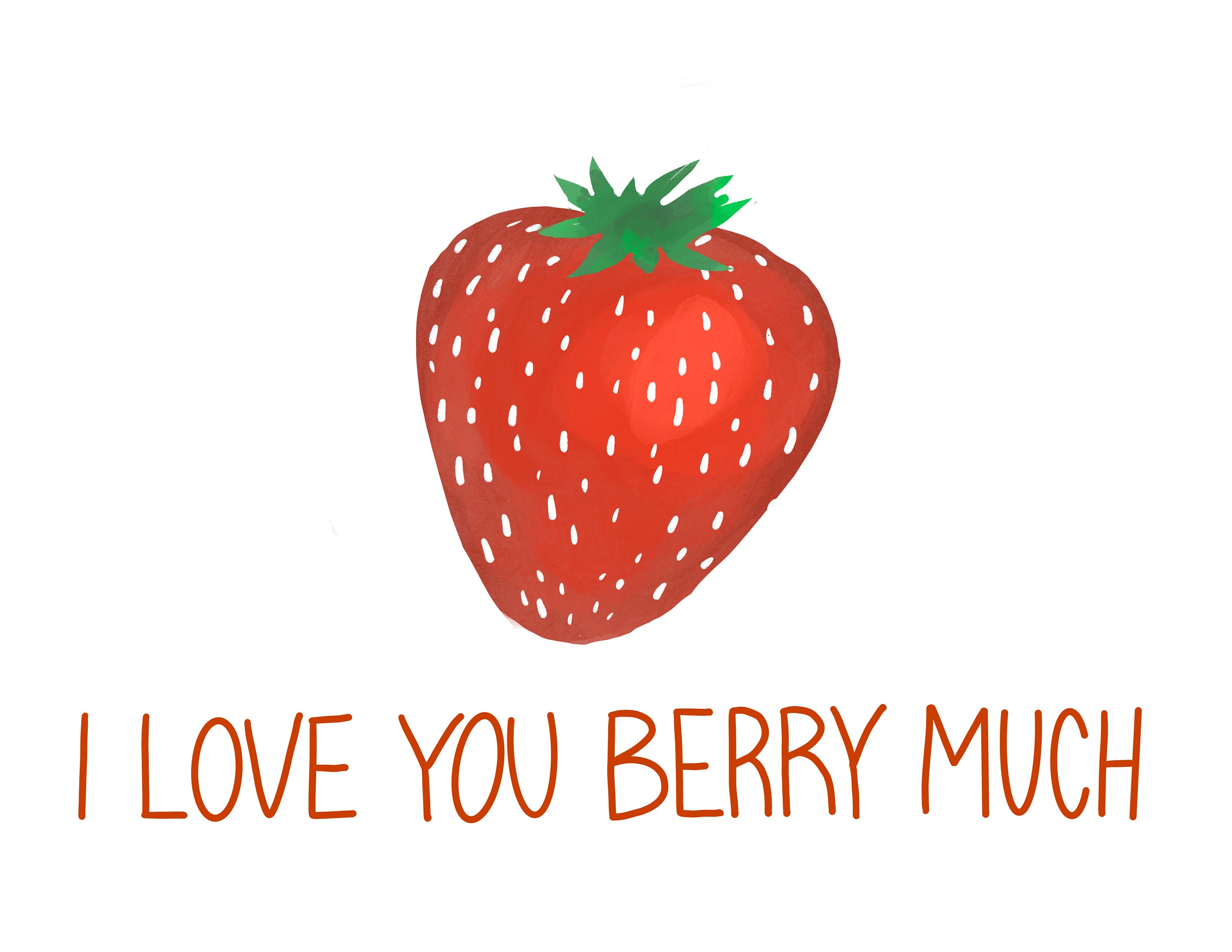 I Love You Berry Much Valentines Day blank Card divertido Etsy