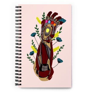 Iron Man gauntlet spiral notebook