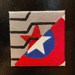 Captain America/Winter Soldier magnet painting