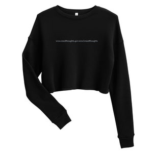Creed Thoughts embroidered Crop Sweatshirt