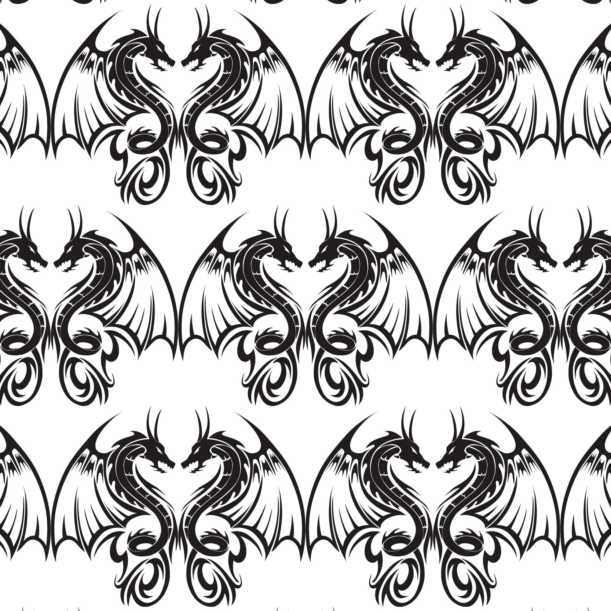 Damask Tribal Dragon Wing Pattern SVG and PNG Transparent Etsy