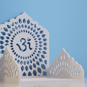 CNC Laser Cut Mandir Design: Prayer Room Decor (Digital Download)