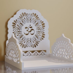 Home Mandir design for Prayer Room | Temple design cutting pooja room Jali | CNC Laser Cutting Design EPS DXF Ai | File Code- B2M1