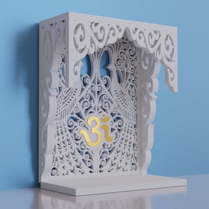 Peacock Mandir Design: CNC Laser Cut File (Digital Download)