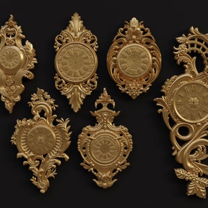 Antique Wall Clock 3D STL Files: CNC Decorative Designs
