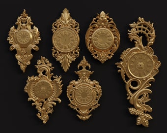 Antique Wall Clock 3D STL Files: CNC Decorative Designs