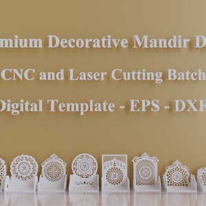 Collection of 10 Decorative Mandir Design Templates DXF and EPS and Ai for CNC and Laser Cutting Batch-2