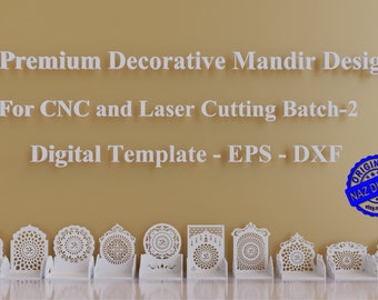 Collection of 10 Decorative Mandir Design Templates DXF EPS and Ai for CNC and Laser Cutting Batch-2