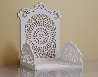 Om Design Mandir CNC Laser Cut File | Pooja Room Temple (svg, eps, dxf)