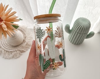 Handmade Stackable Cactus Glass Cocktail Glasses | Set of 6 | Green Cups  Mugs Saguaro Mid Century Drinking Glassware Gift Set | by Gkotta - Etsy
