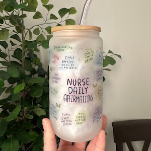 Nurse Daily AffirmationTumbler custom Healthcare Heroes Gift Cups for Wellness Enthusiasts Nurse Graduation Gifts for Medical Professionals