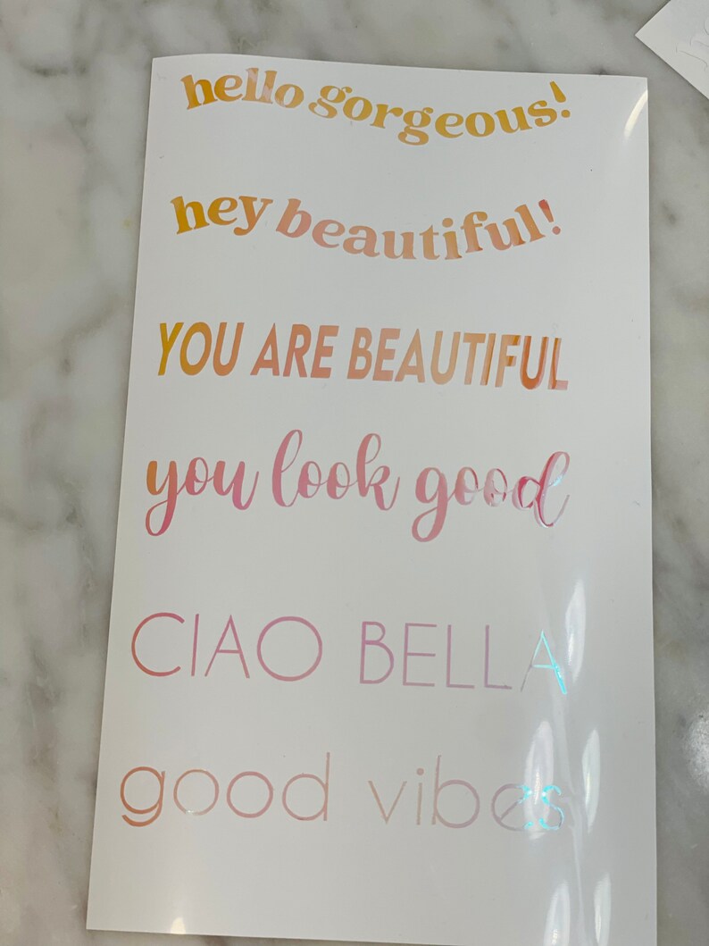 Car Mirror Decal You Look Good Car Mirror Sticker Rear View Etsy