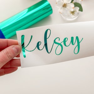 Custom Wedding Stickers Chrome Vinyl Name Decals Name Sticker Decal Bridal Shower name Labels For Tumblers Gift bags Bridal party gift Label