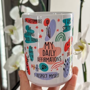 Kaffeetasse für Büro positive Affirmation für beste Freundin Individuelle Kaffeetasse motivierend inspirierende Tasse 15oz Teebecher