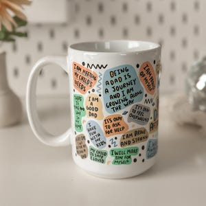 Dad Daily Affirmation coffee mug Giftful mug Best Dad Ever 15oz Ceramic Coffee cup Fathers Day Gifts for Dad Positive Cup Dad Birthday Gift