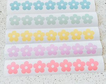 Retro flower decal, Retro flower car decal, Daisy, Daisy Flower water bottle stickers, Tumbler stickers,car flower stickers