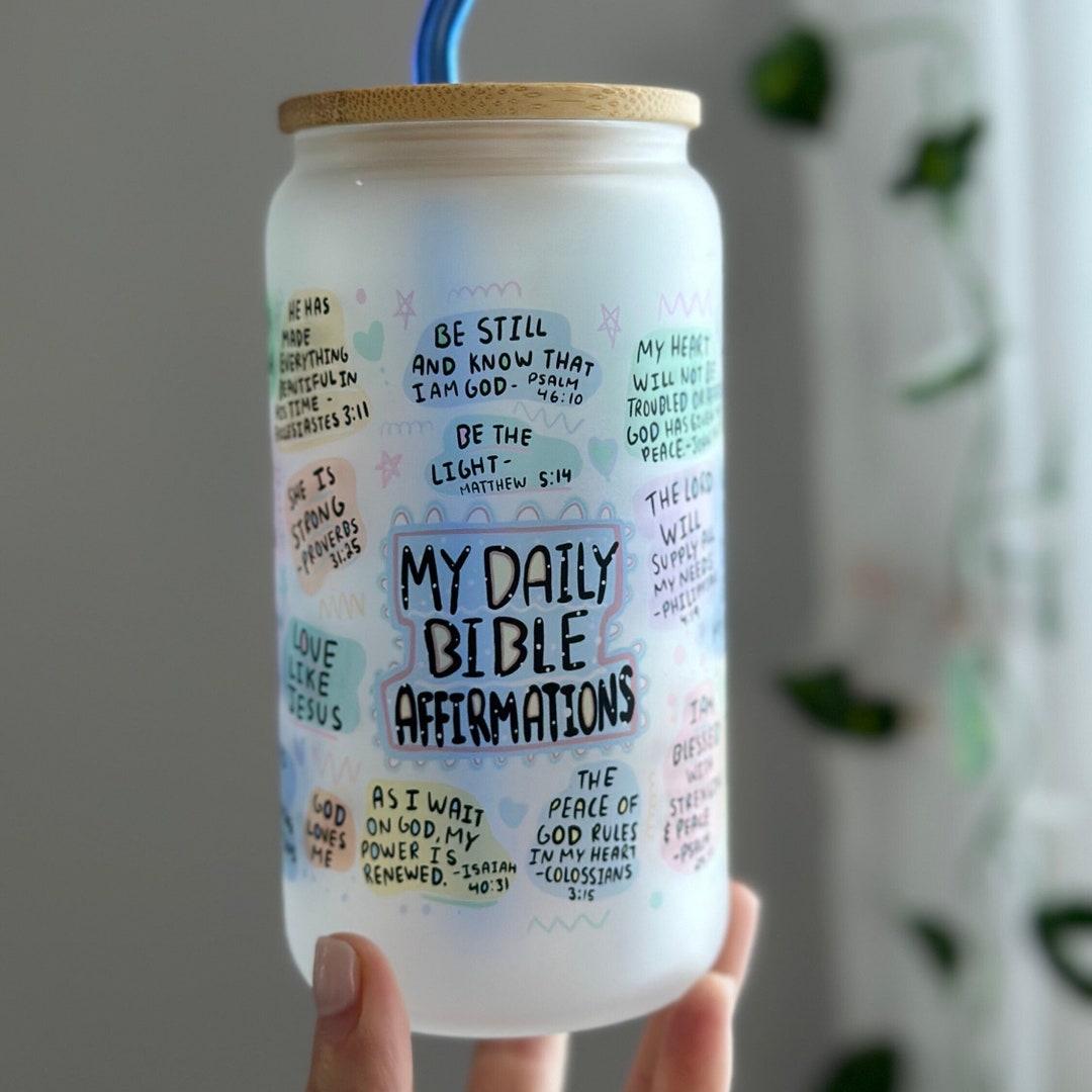 Bible Affirmation Tumbler My Daily Bible Affirmations Religious Tumbler 